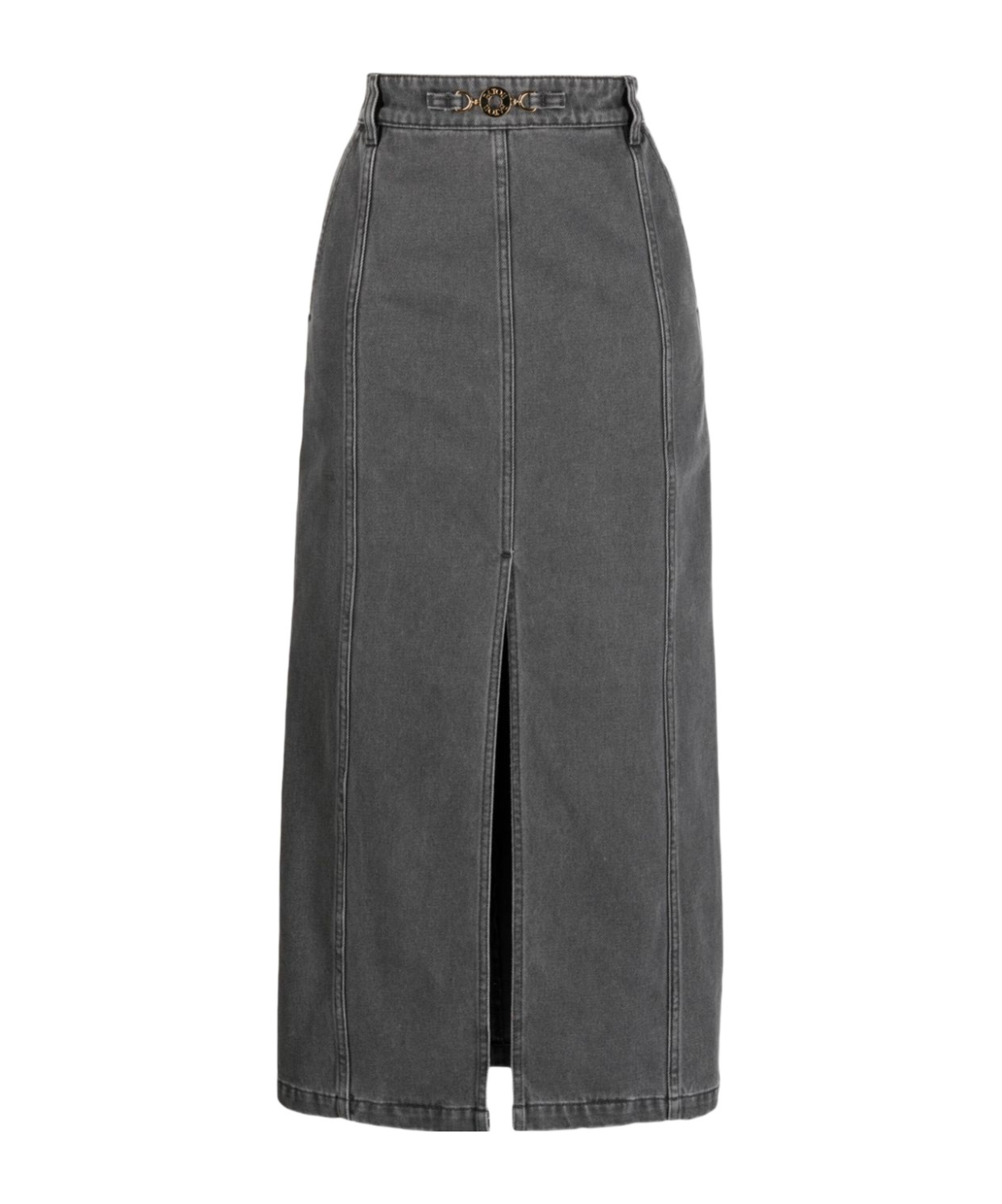 Patou Chic Midi Skirt In Black