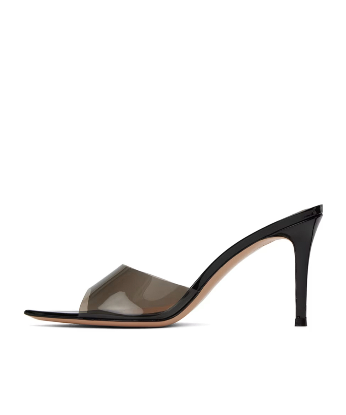Shop Gianvito Rossi Elle 85 Pointed High-heeled Sandals In Black