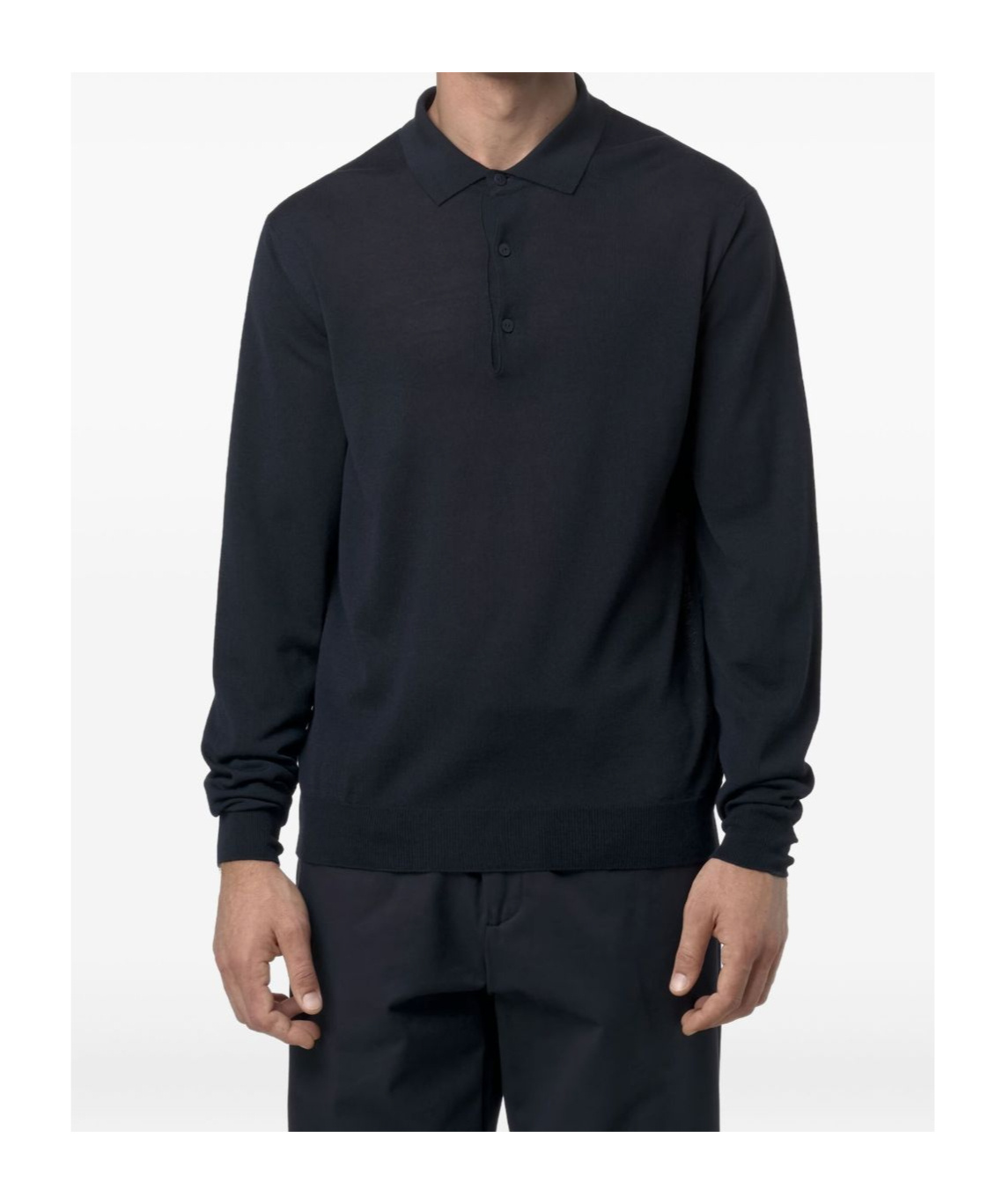 K-way Merino Wool Blend Striped Polo Sweater In Blue