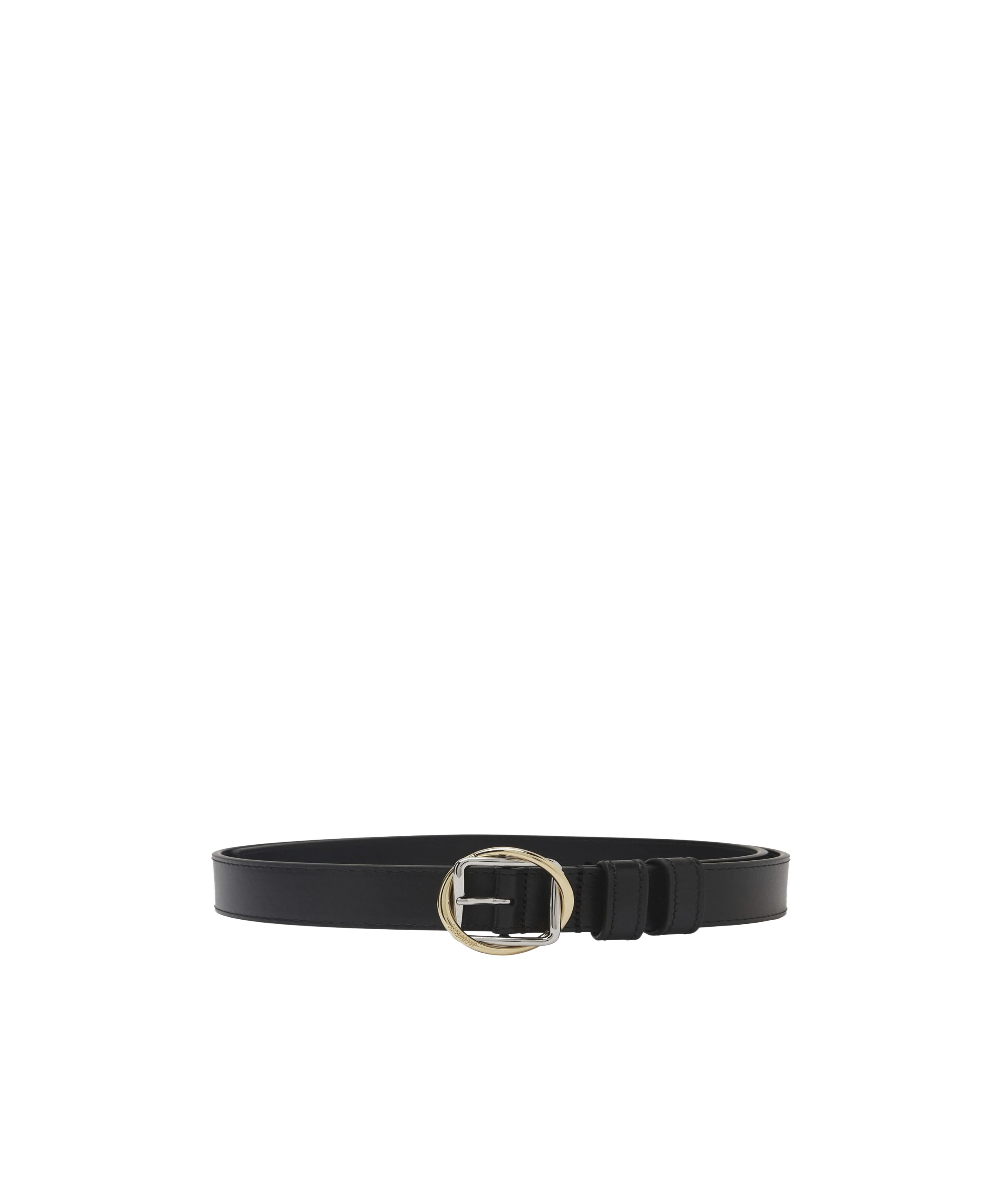 Jacquemus Two-tone Metal Buckle Belt In Black