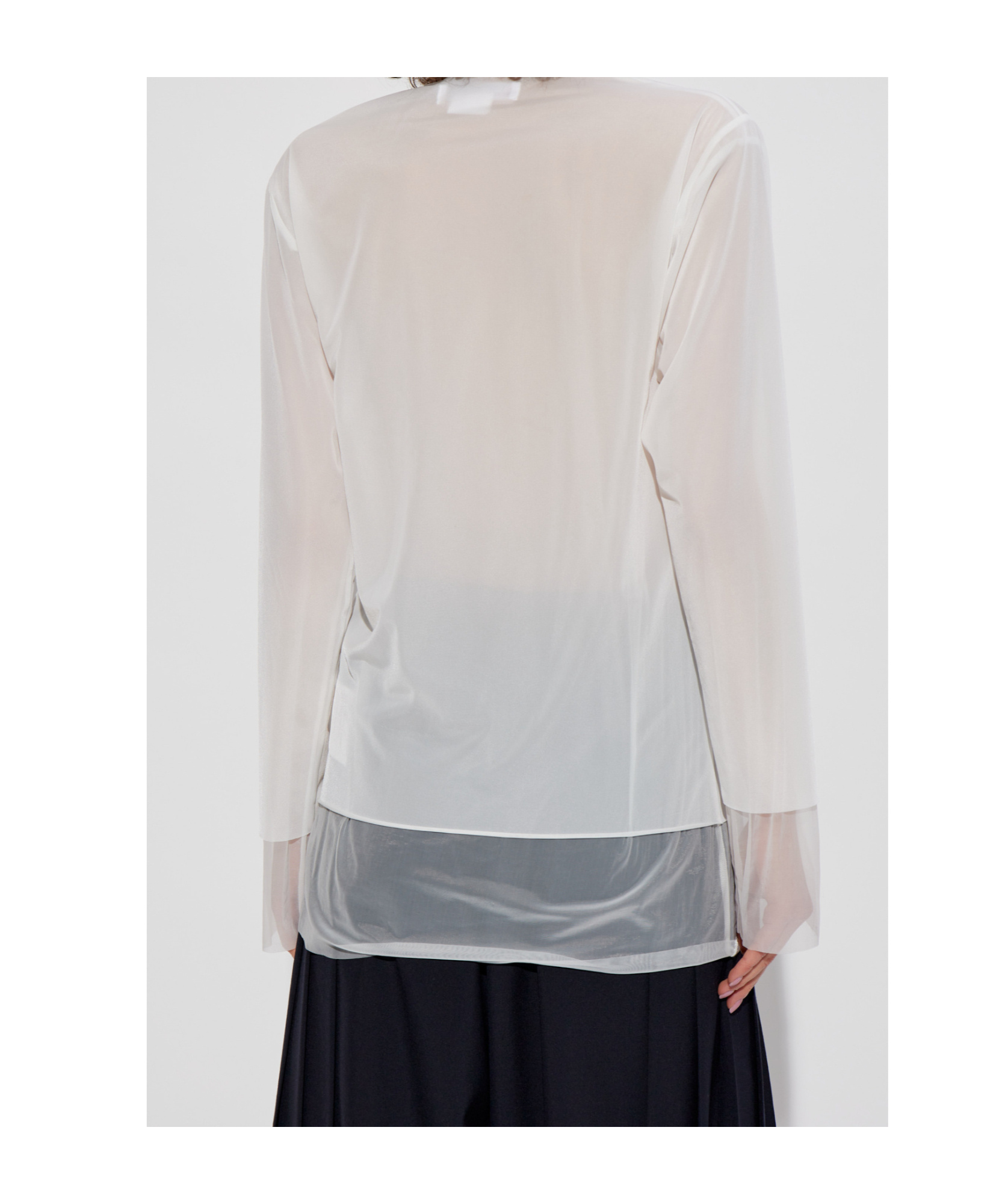 Shop Comme Des Garçons Semi-sheer Blouse