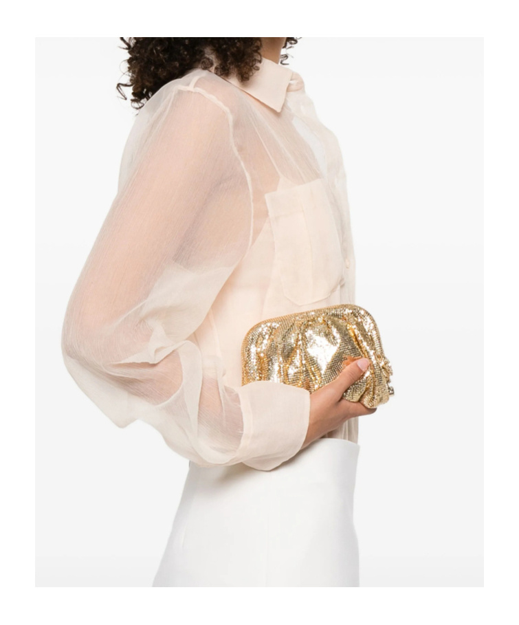 Benedetta Bruzziches Sequined Shoulder Bag In Brown