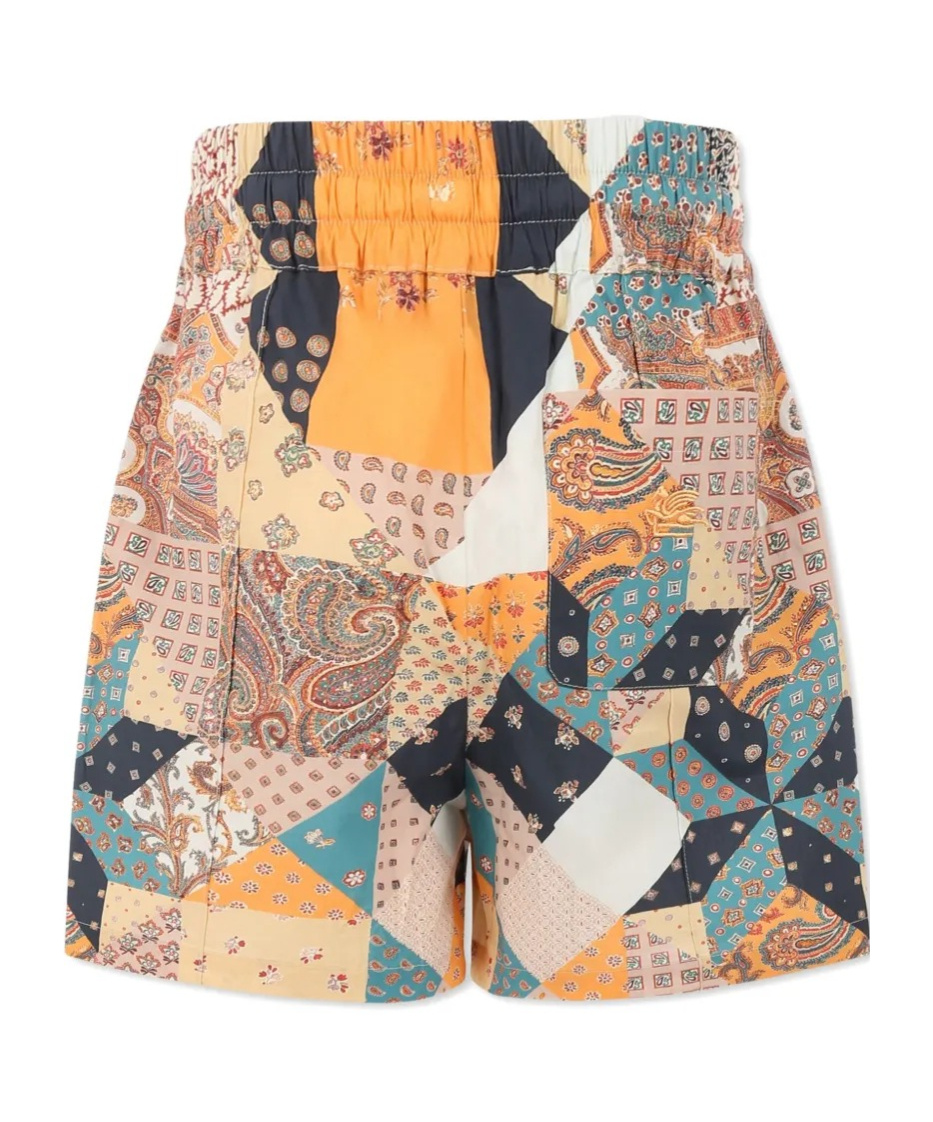 Etro Multicolor Shorts For Boy With Paisley Print In Multi-color