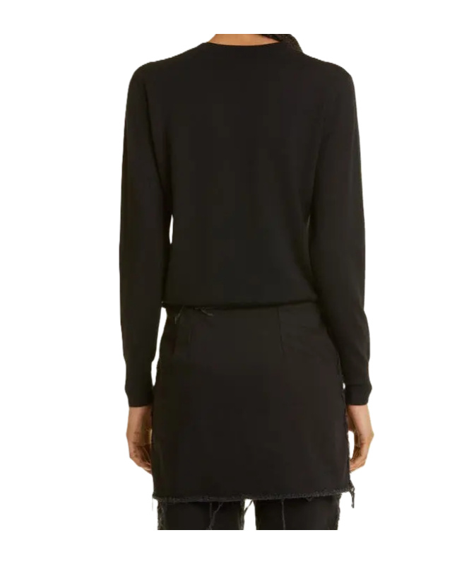 Dries Van Noten Crew Neck Sweater In Black