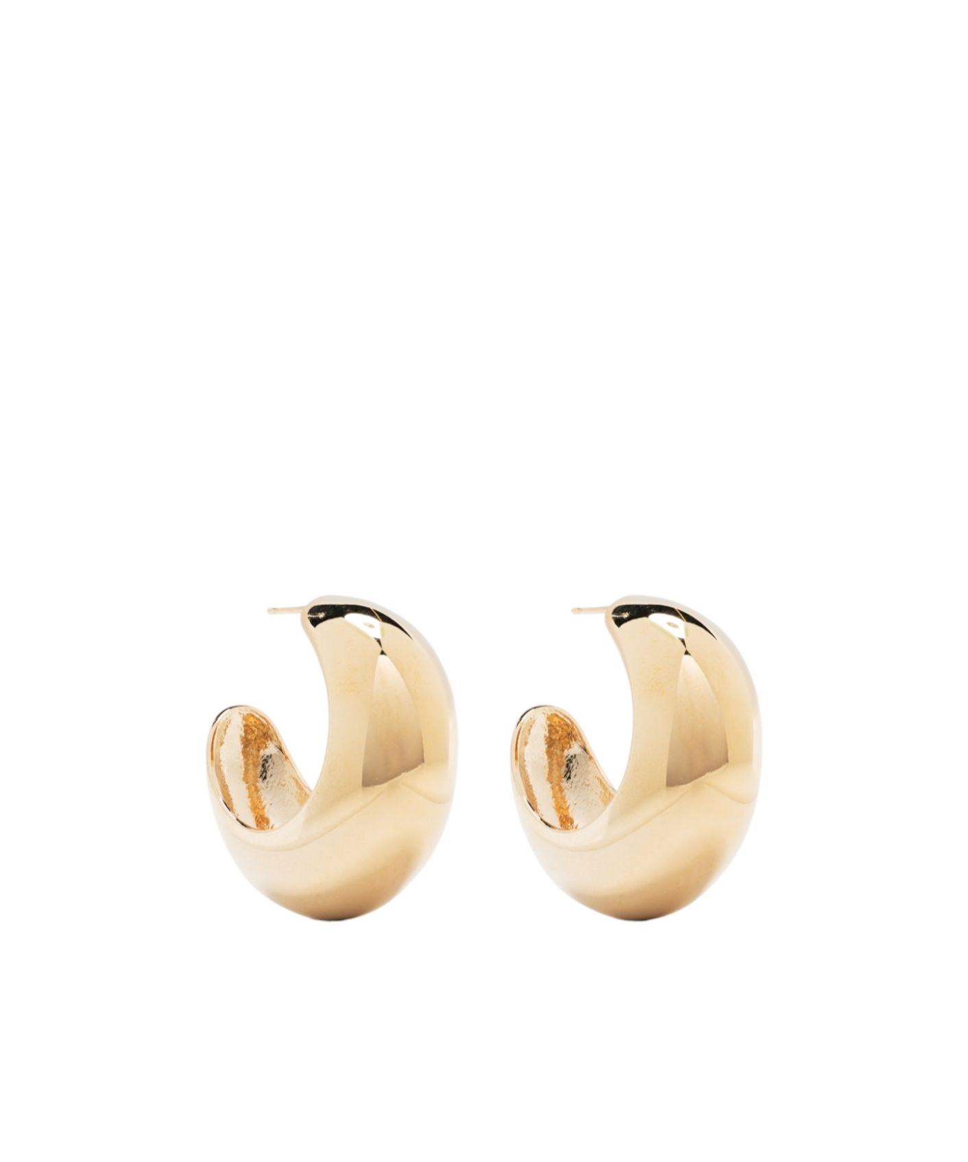 Shop Isabel Marant Shiny Crescent Earrings In Yellow