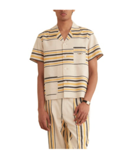 Bode Striped Short-sleeved Shirt In Multicolor