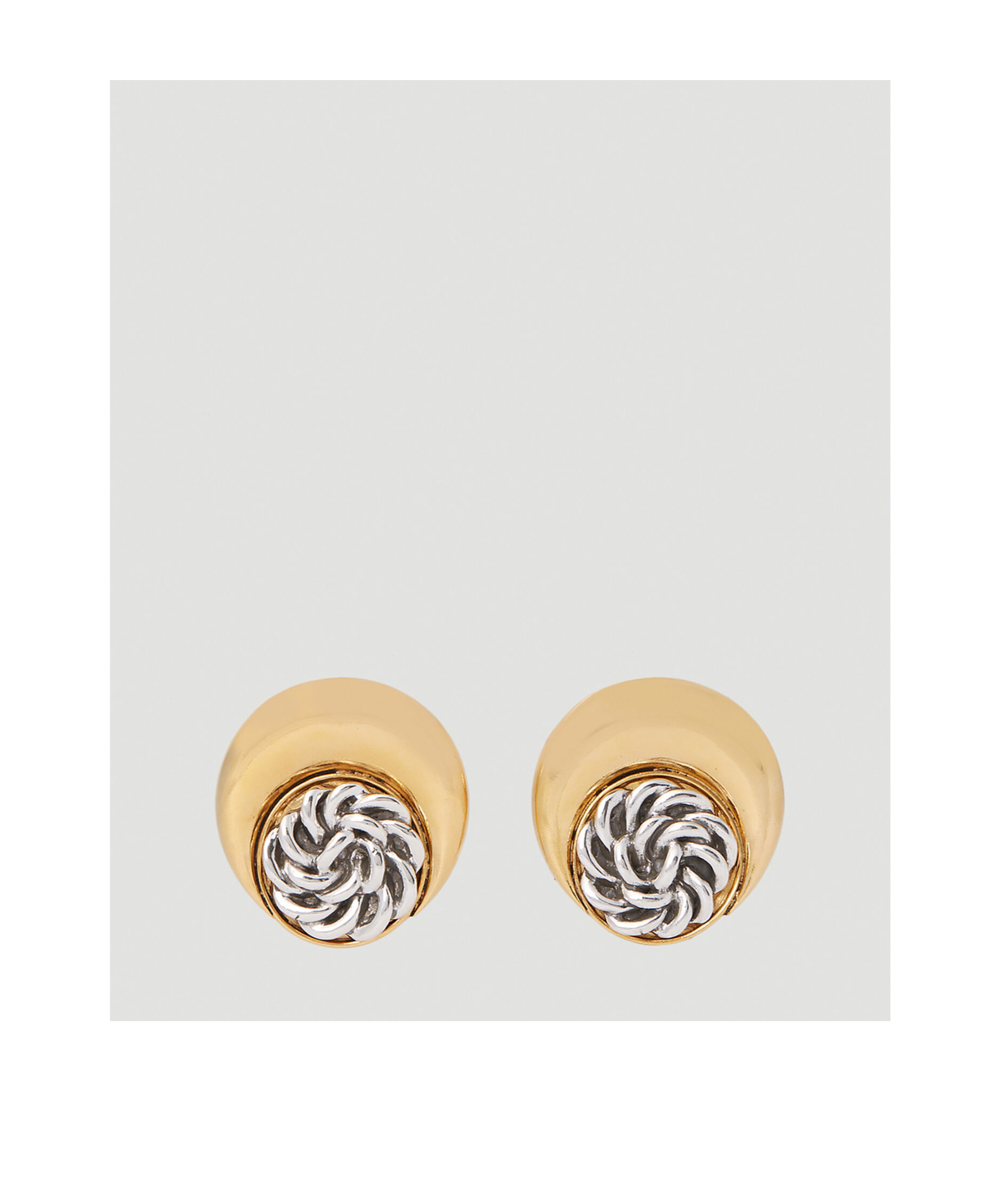 Marine Serre Regenerated Buttons Moon Earrings In Yellow