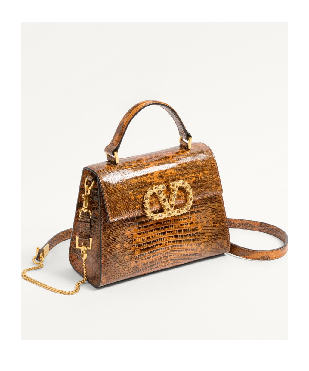 Valentino Vsling Small Shoulder Bag In Straw/smoked Topaz