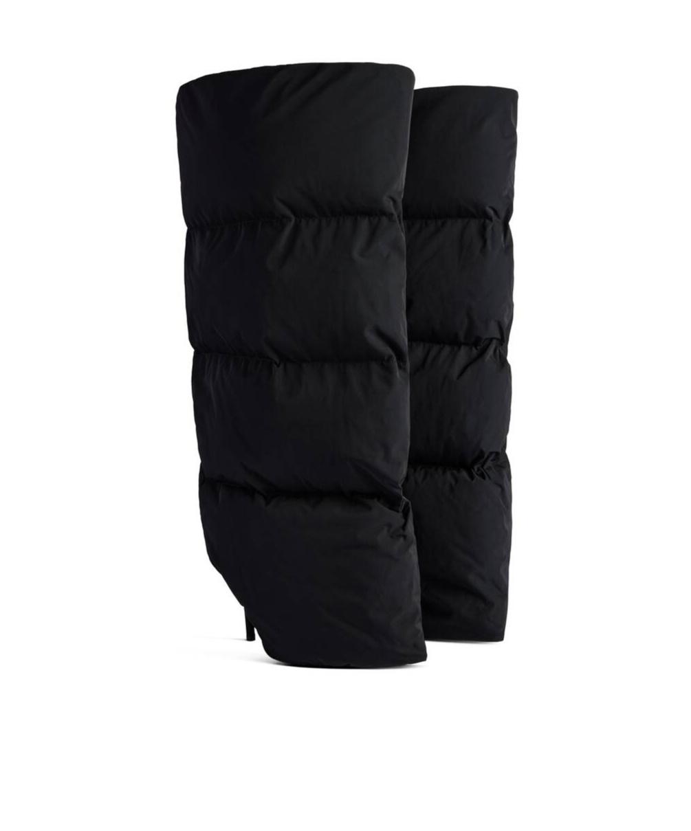 Balenciaga Wader Puffer Wide-shaft Stiletto Boots In Black
