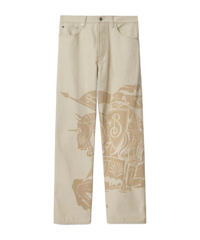 Shop Burberry Equestrian Knight Jeans In Rubble