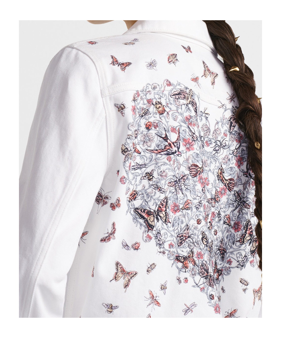 Dior Long Sleeve Casual Jacket In White