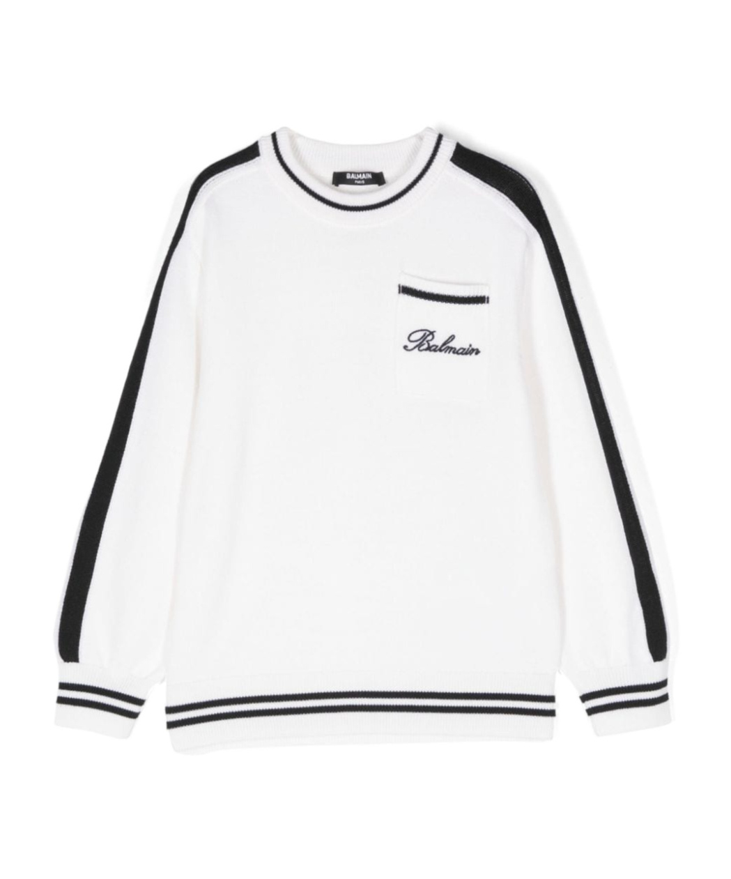 Balmain Logo-embroidered Jumper In White