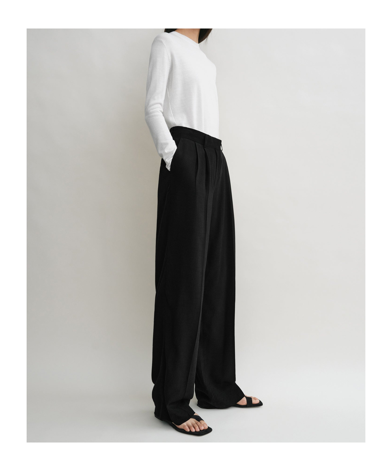 Totême Toteme Organic Cotton Trousers In Black
