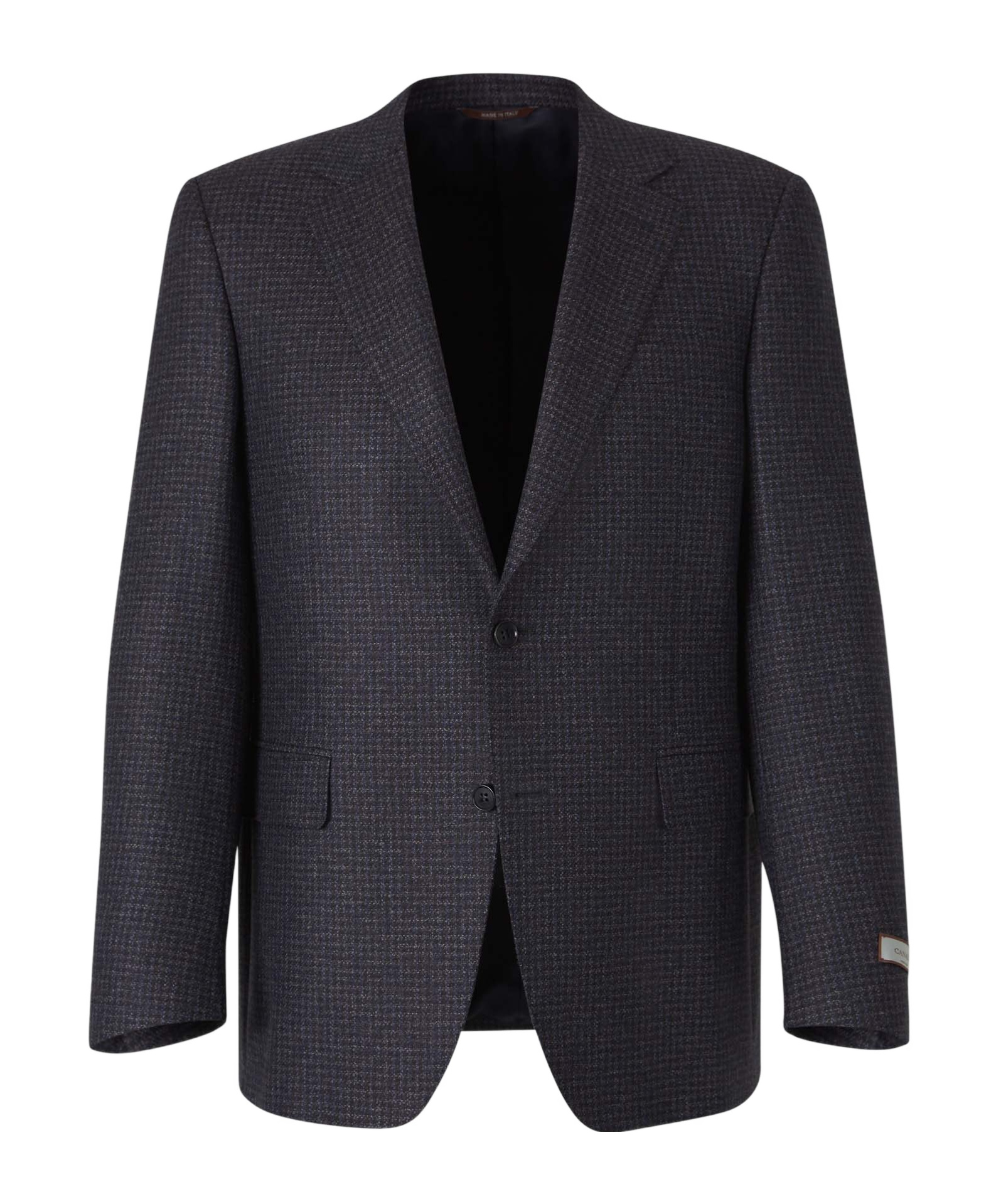 Canali Checked Pattern Blazer In Black
