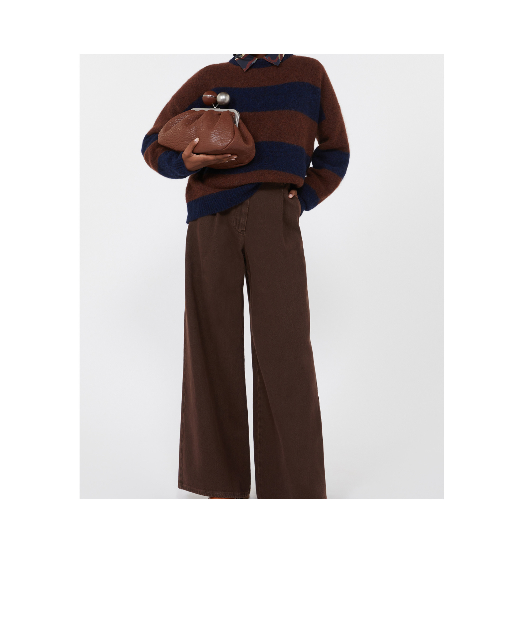 Weekend Max Mara Pasticcino Clutch Bag In Brown