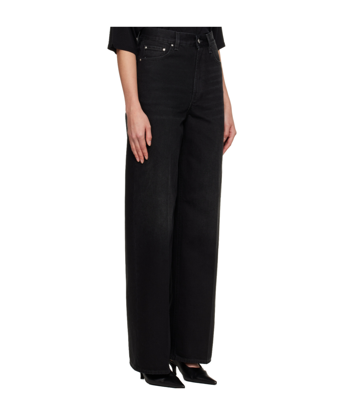 Totême Non-stretch Organic Cotton Wide-leg Jeans In Blue