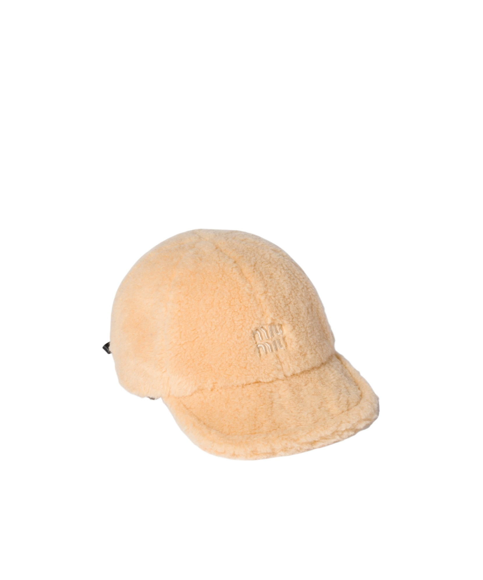 Miu Miu Fleece Baseball Cap In Brown