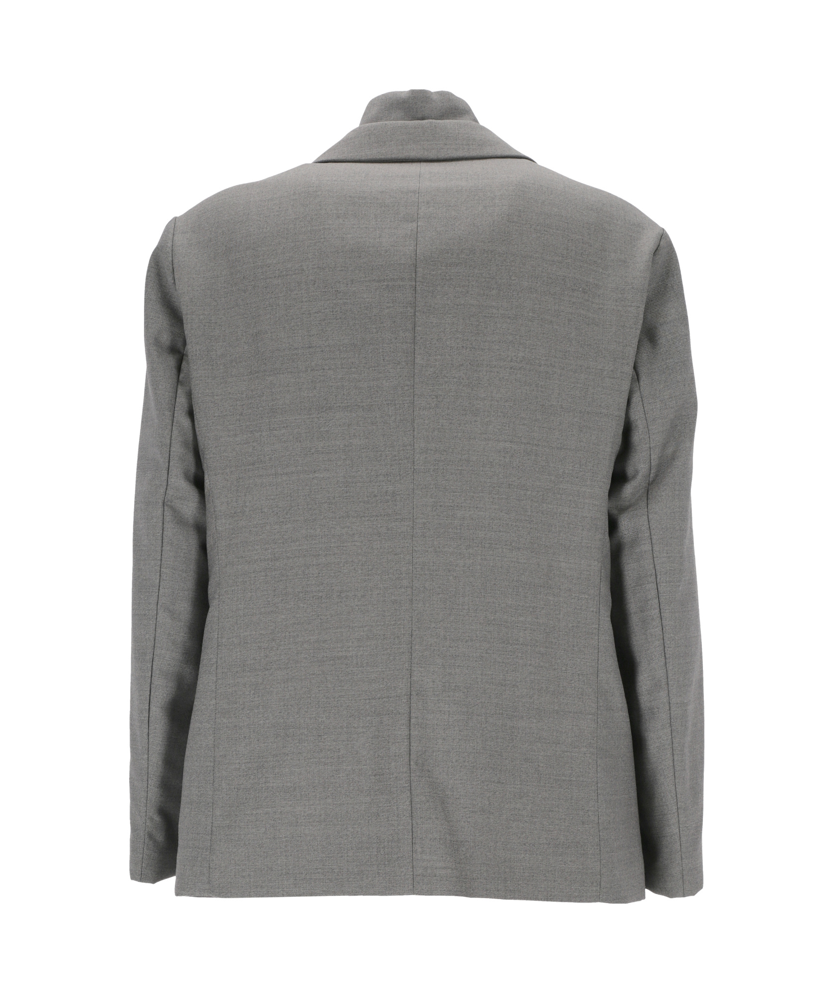 Emporio Armani Long-sleeved Suit Jacket In Gray