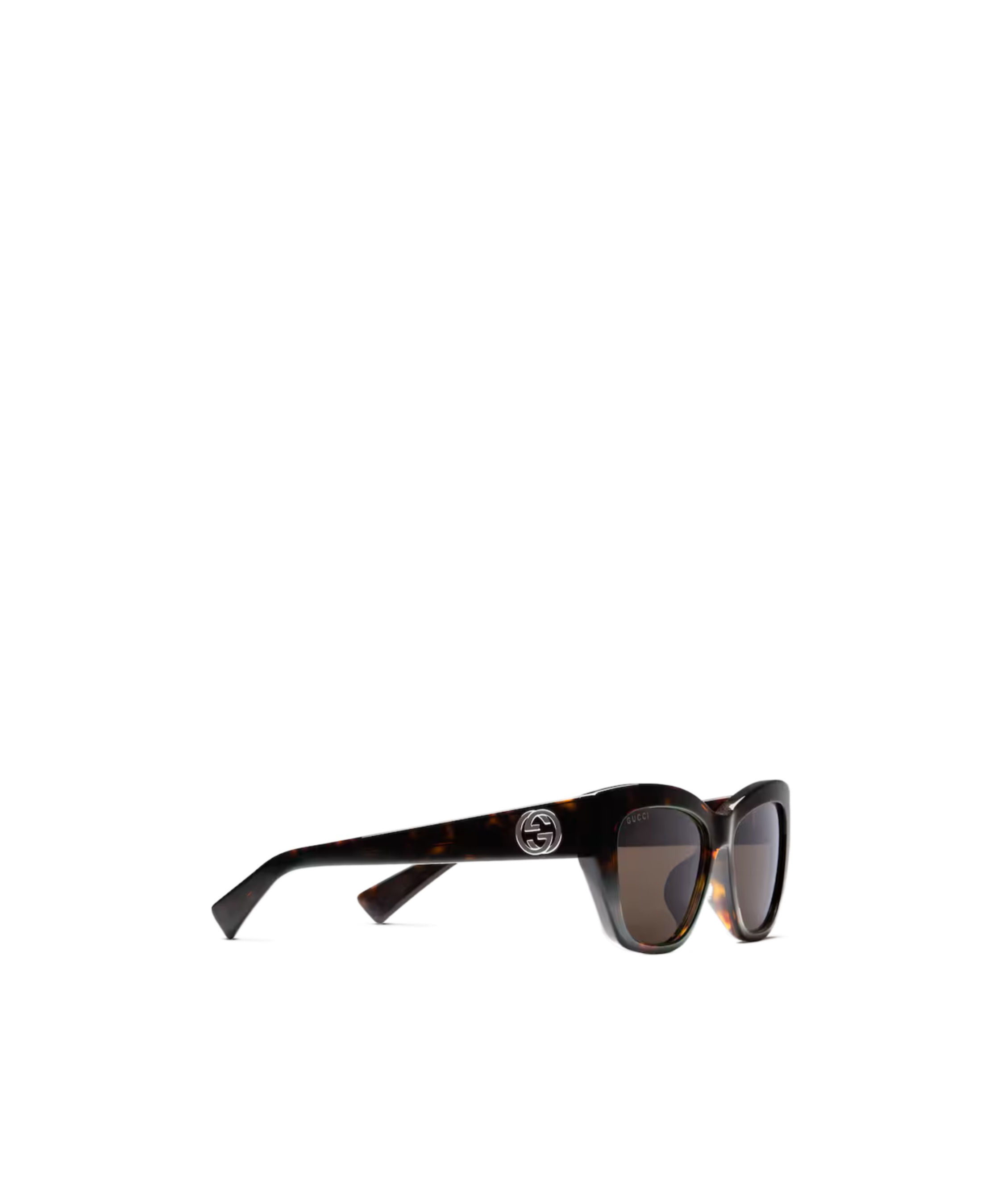 Gucci Low Nose Bridge Fit Cat-eye Sunglasses In Brown