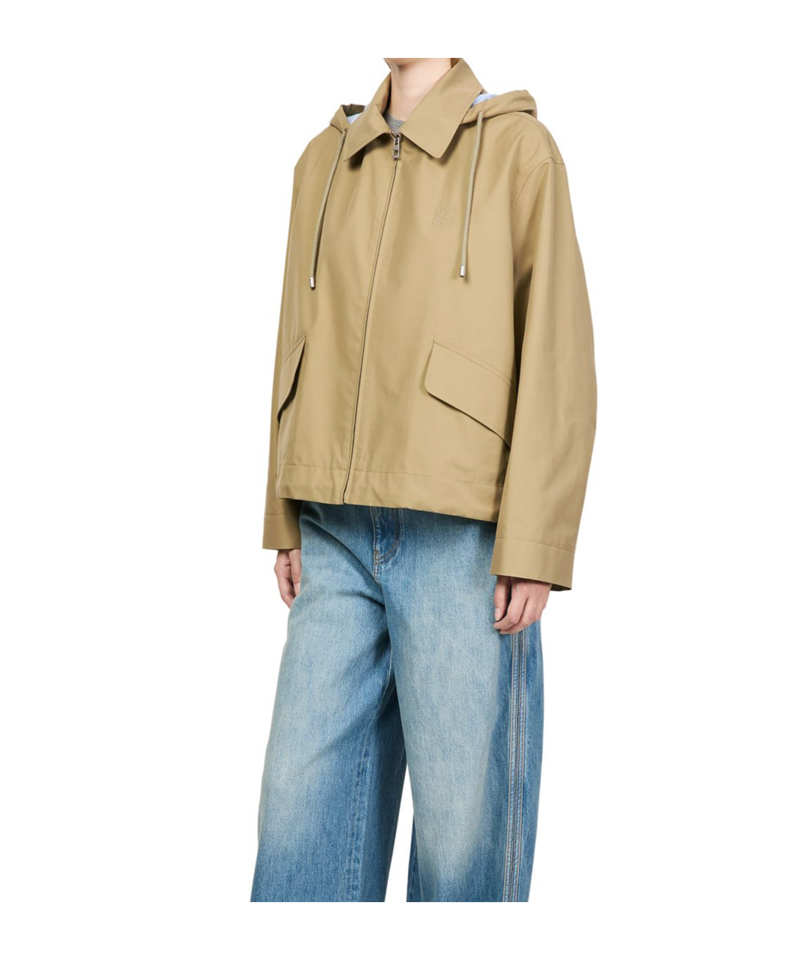 Loewe Lapel Long-sleeved Casual Jacket In Brown