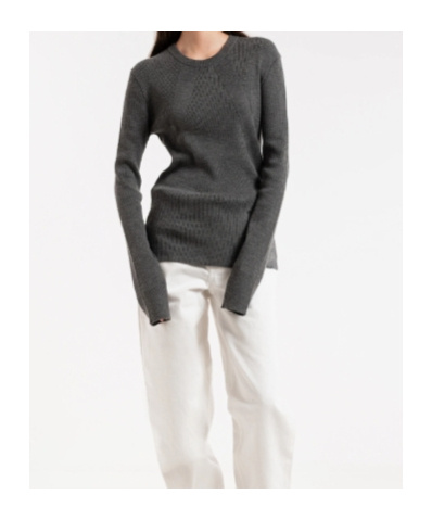 Jil Sander Long-sleeved Sweater In Gray