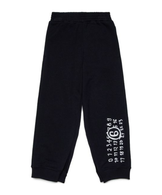 Mm6 Maison Margiela French Terry Sweatpants With Logo Print Kids In Black