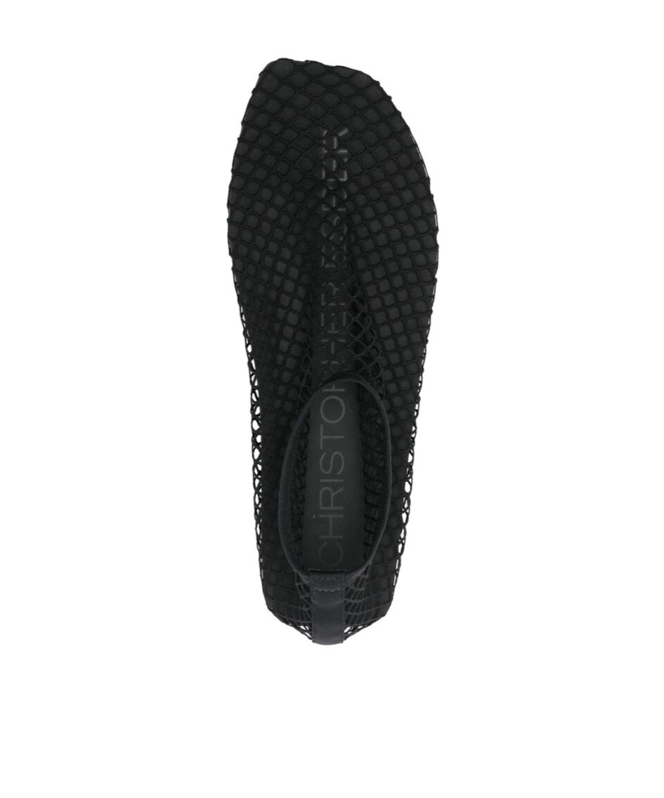 Shop Christopher Esber Mesh Ballerinas In Black