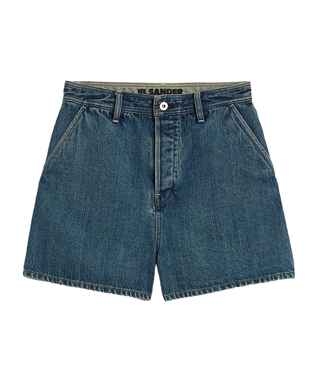 Shop Jil Sander Denim Shorts In Blue