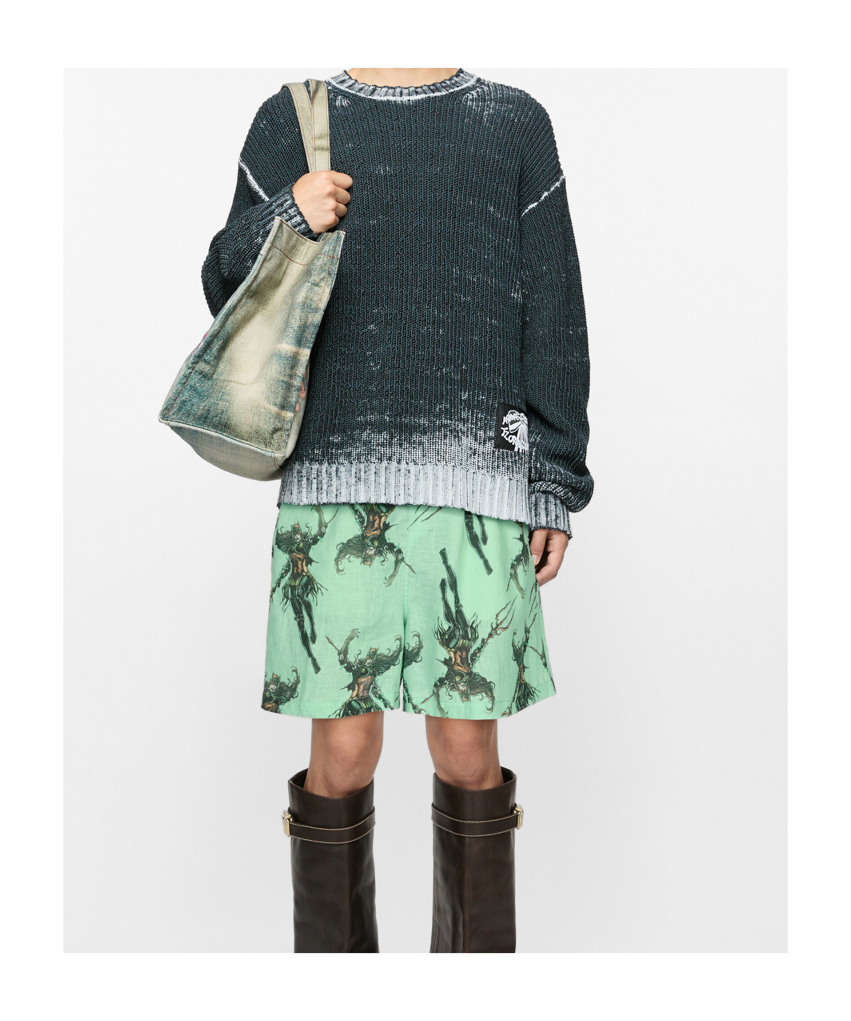 Acne Studios Ruxer Drowned Printed Linen Dc