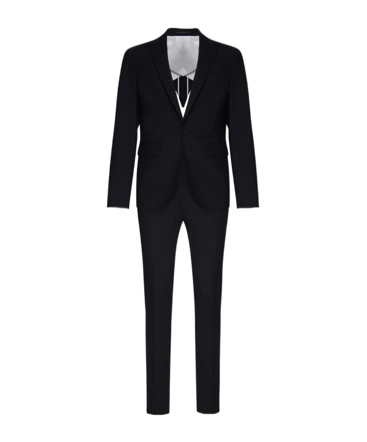 Dsquared2 Single-breasted Wool-blend Suit In Black