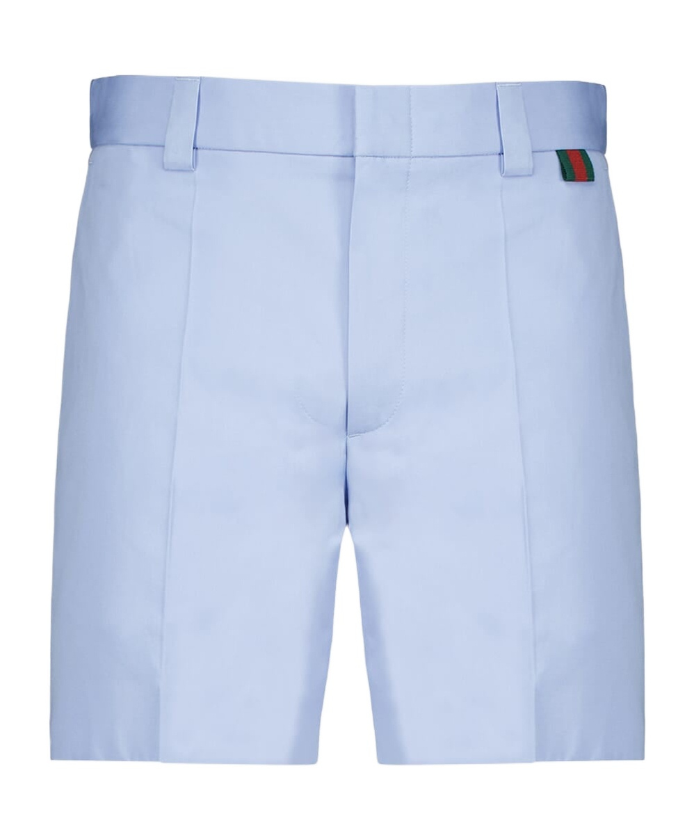Gucci Web-loop Tailored Shorts In Blue