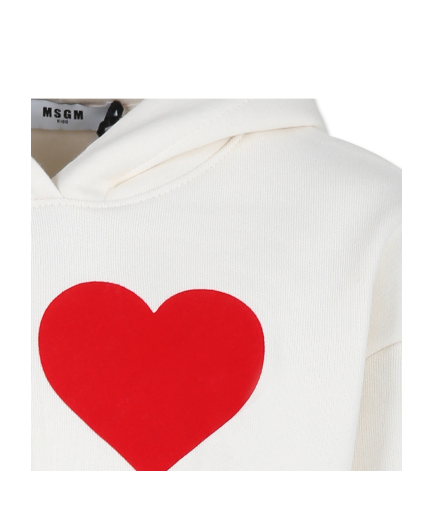 Shop Msgm Slogan-print Hooded Dress In White