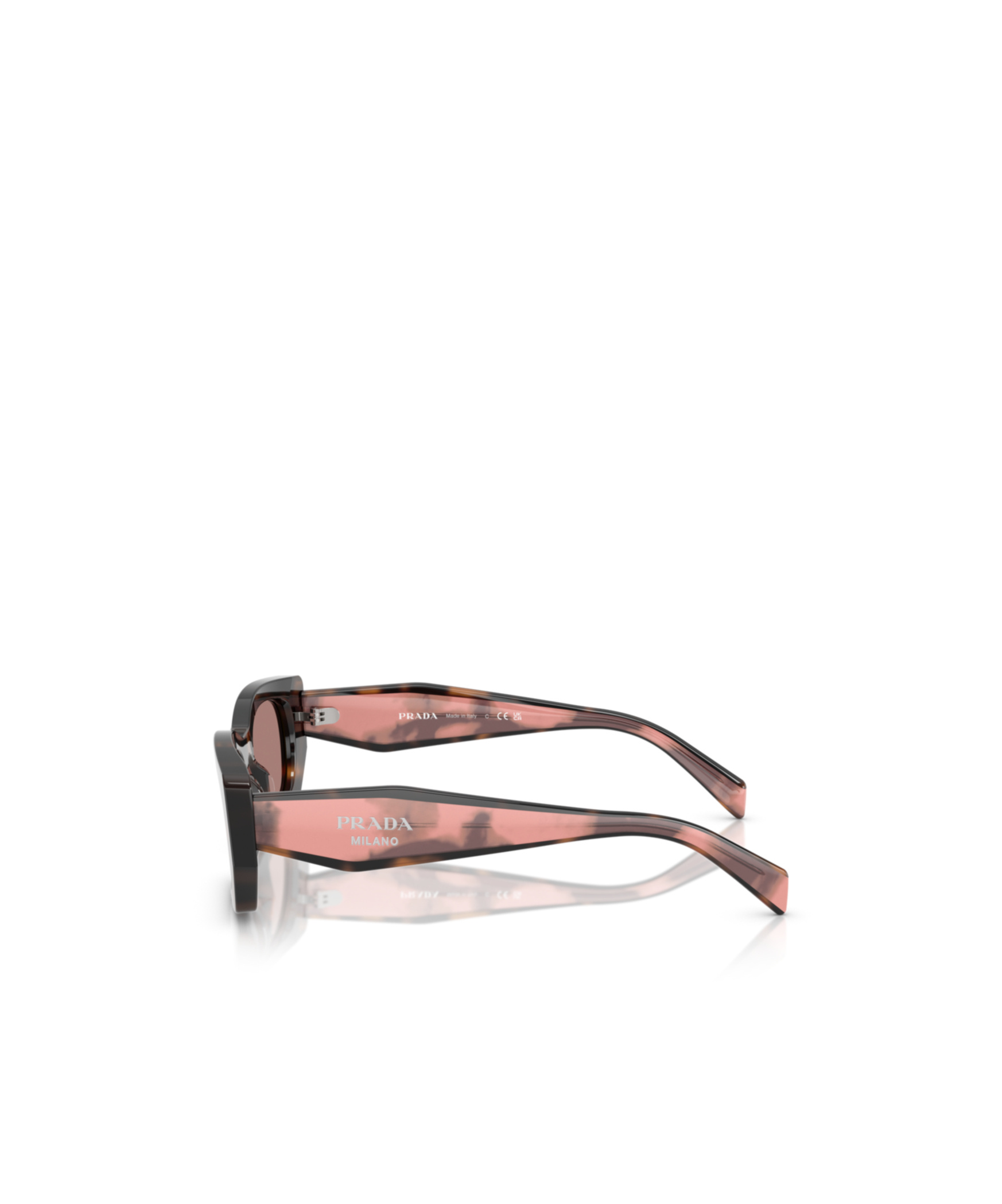 Shop Prada Full Frame Sunglasses In Brown