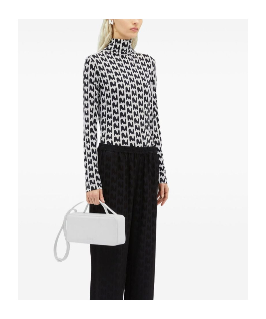 Msgm Logo-print High-neck T-shirt In White