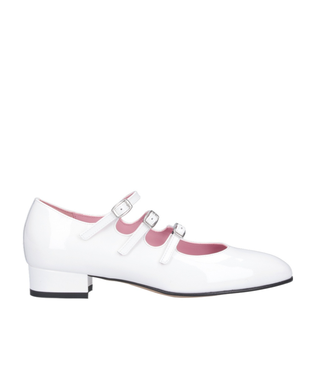 Shop Carel Paris Carel Ariana Triple Strap Pumps In White