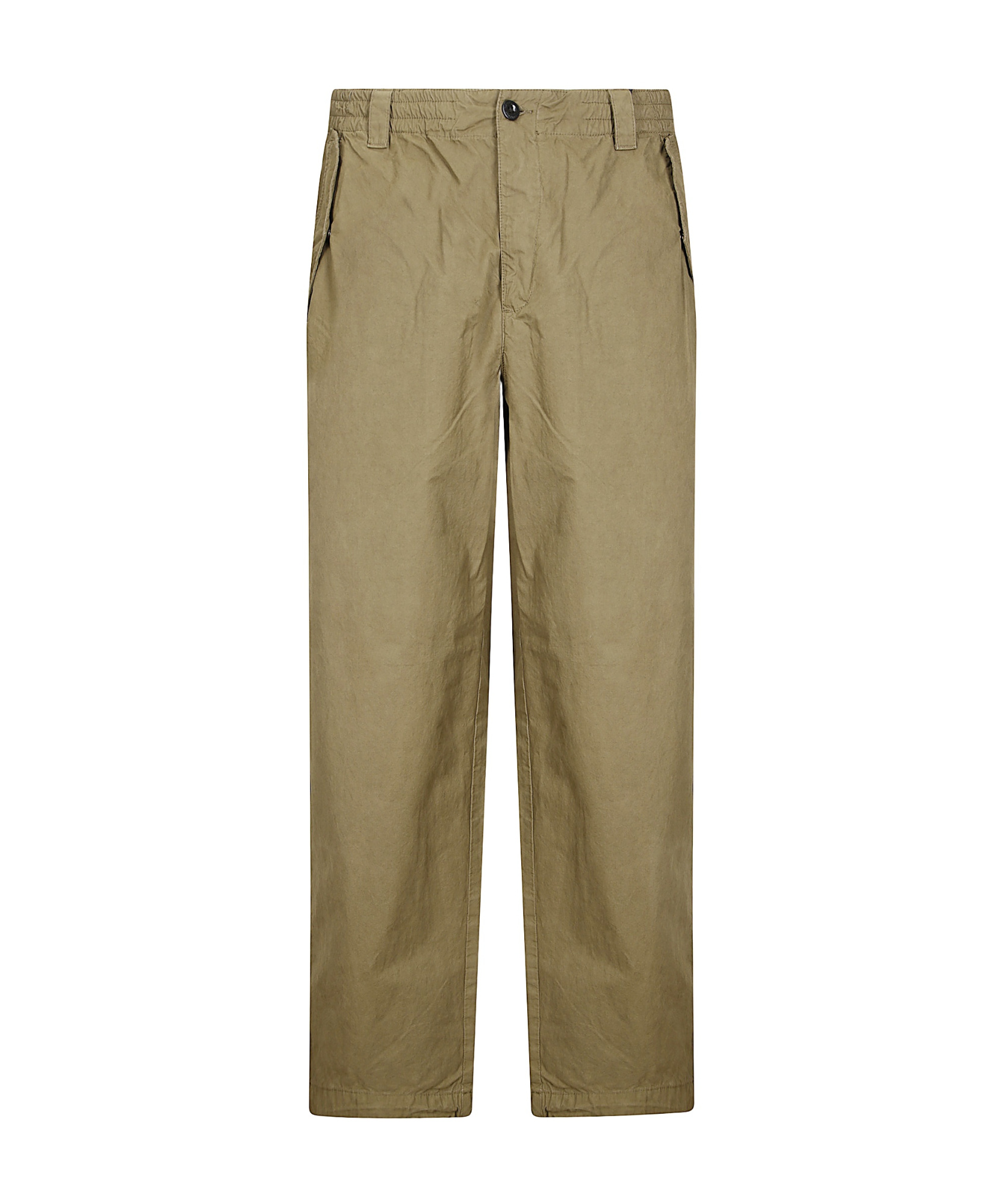 C.p. Company Button-fastening Drawstring Trousers In Brown