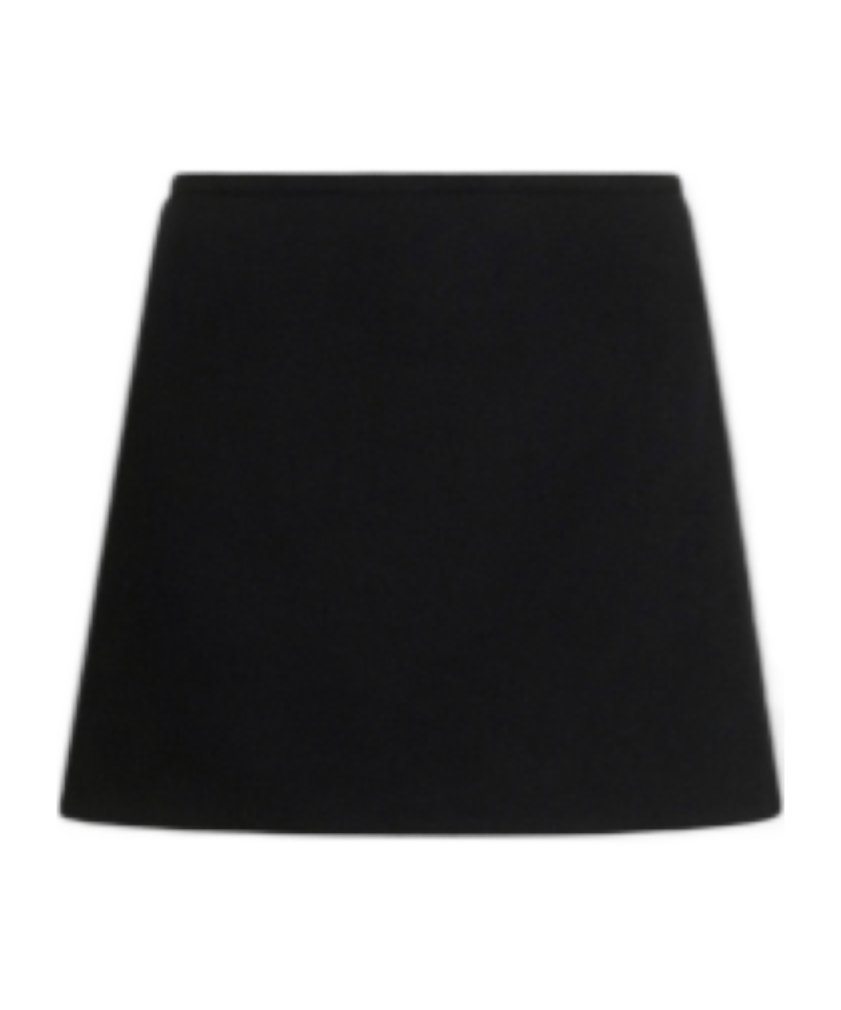 Patou Mid-rise Cashmere Blend Miniskirt In Black