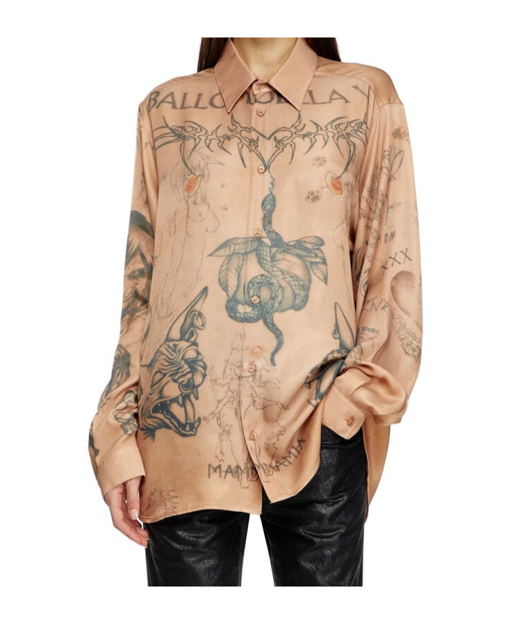Shop Diesel X Damiano David S-simply Shirt In Nude