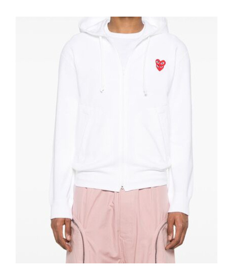 Comme Des Garçons Play Long-sleeved Sweater In White