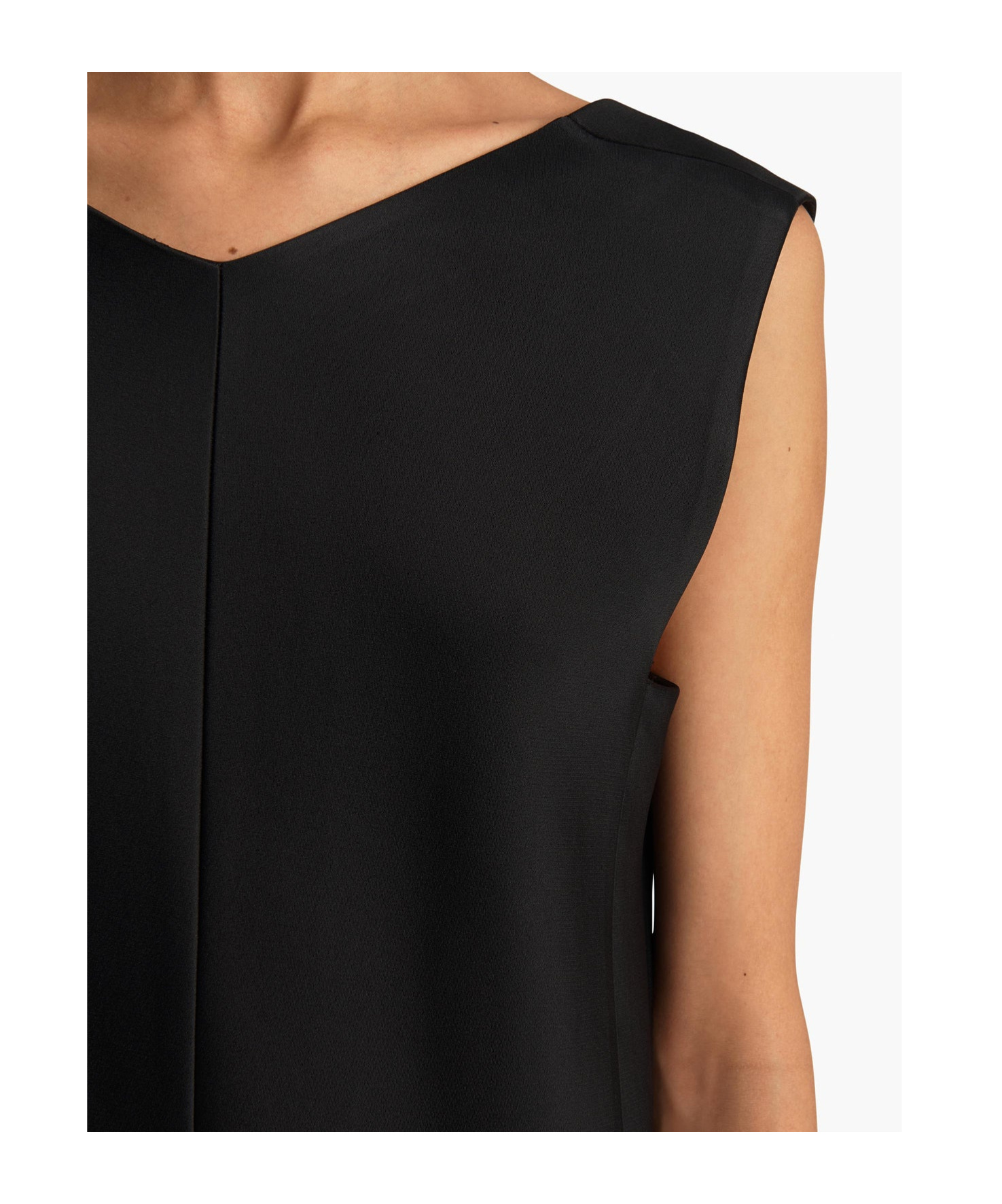 Khaite Mel V-neck Mini Dress In Black