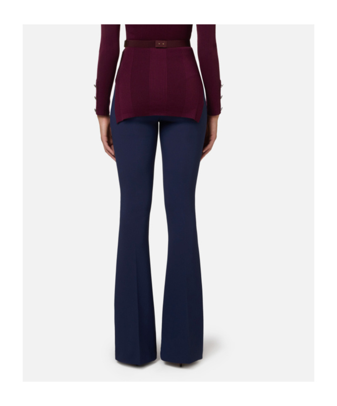Elisabetta Franchi Buckle-detailing Trousers In Black