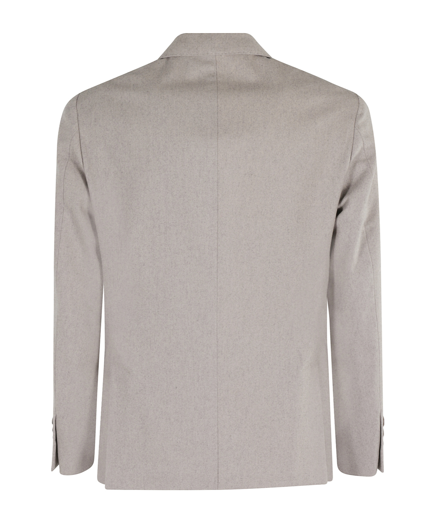 Eleventy Sand Wool Cashmere Blend Single-breasted Jacket In Gray
