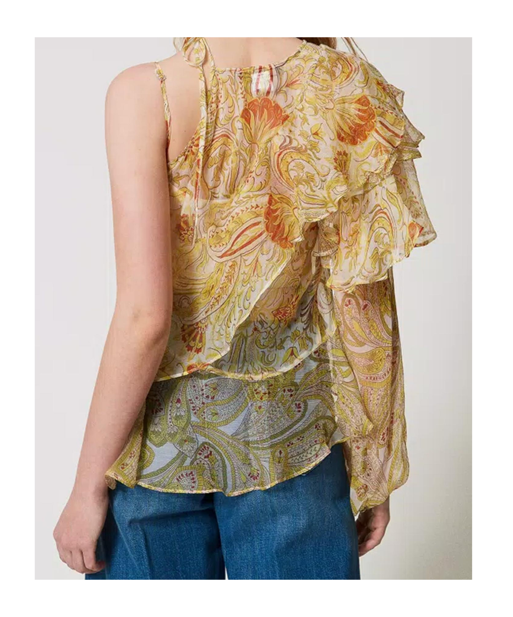 Twinset Single-shoulder Printed Blouse
