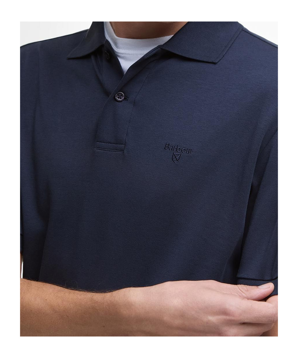 Barbour Hylton Short-sleeved Polo Shirt In Black