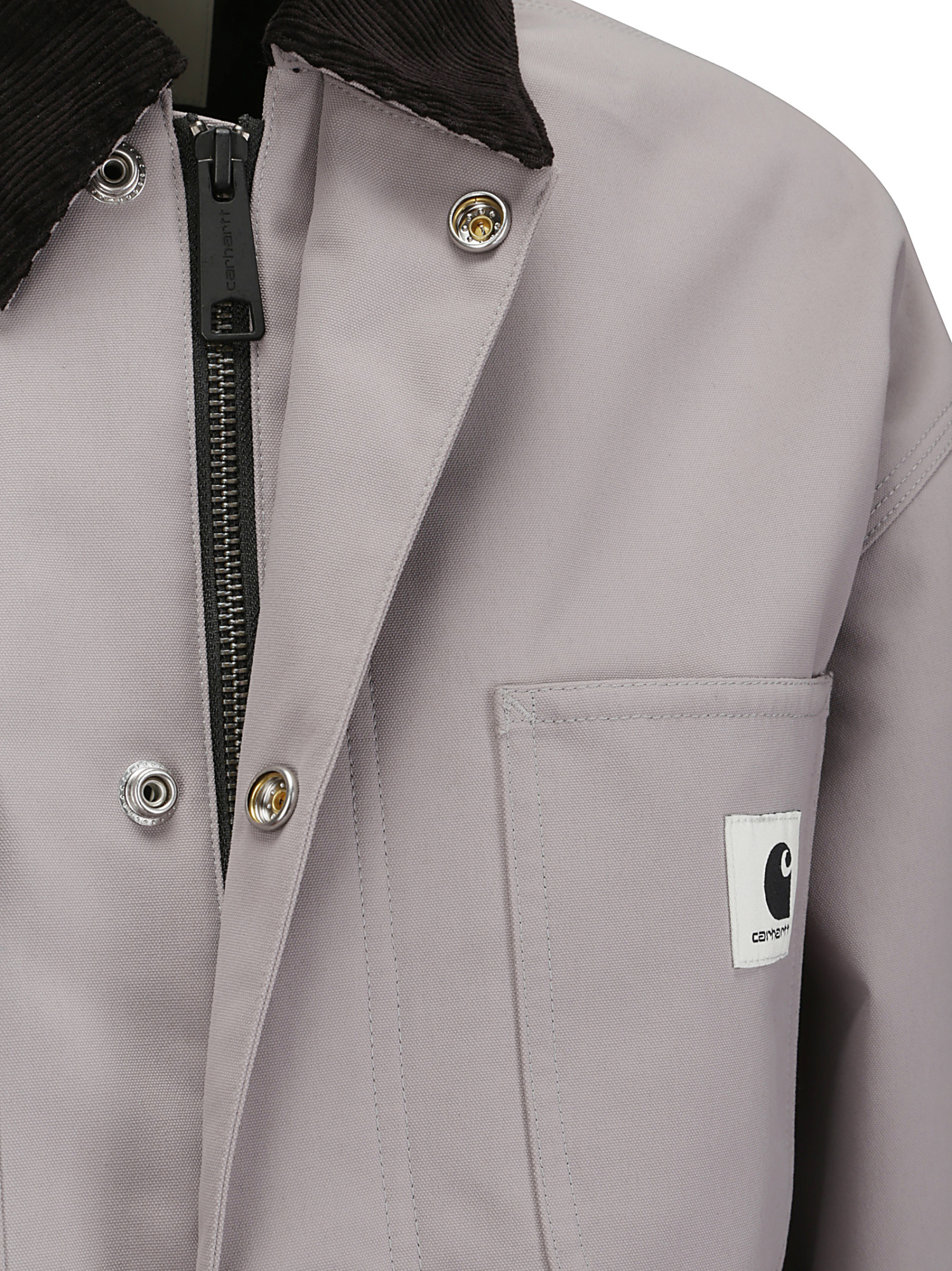 Carhartt Omens Yosemite Clapton Patch-pockets Relaxed-fit Woven Jacket In Gray