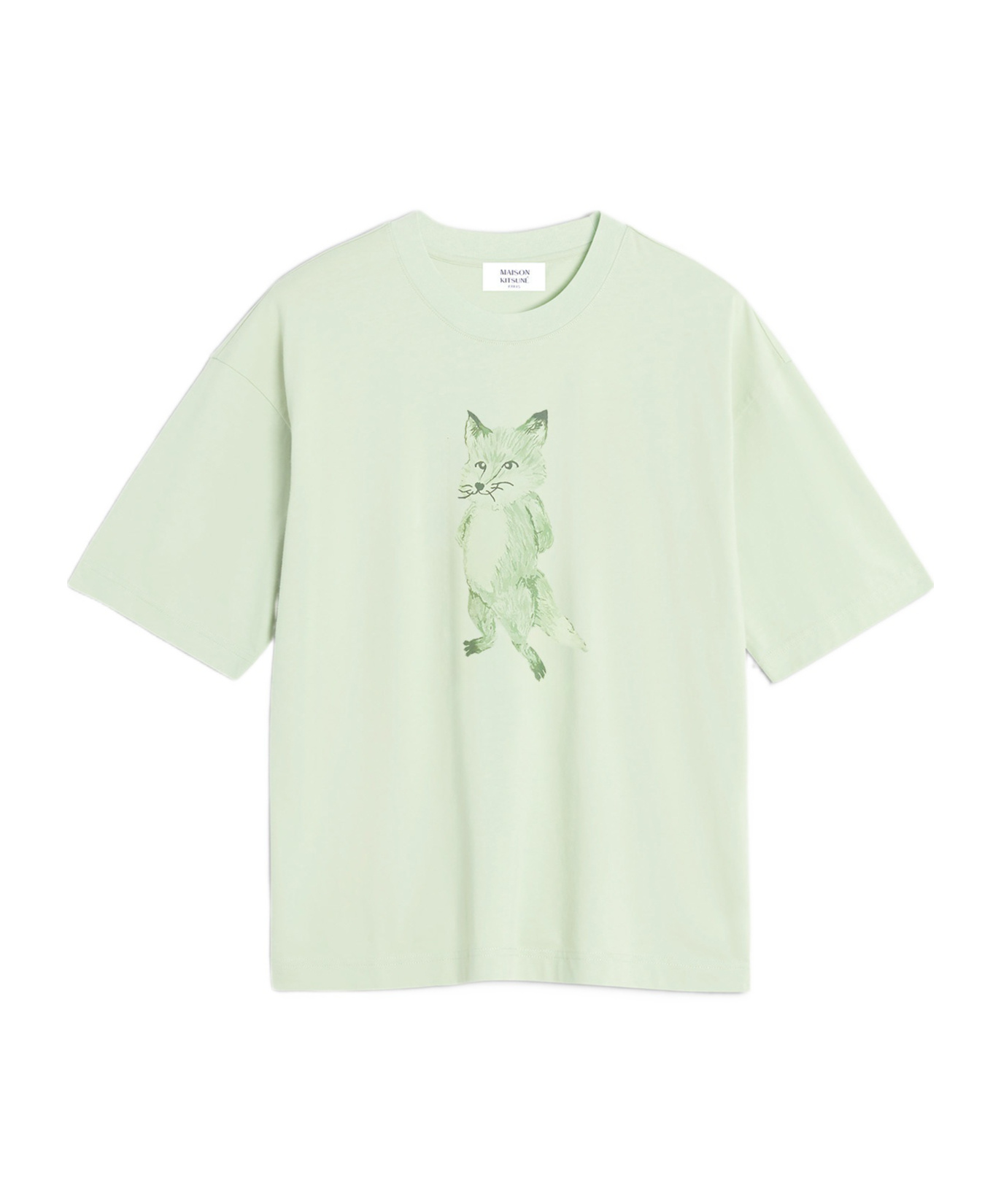 Maison Kitsuné Lady Fox Boxy T-shirt In Green