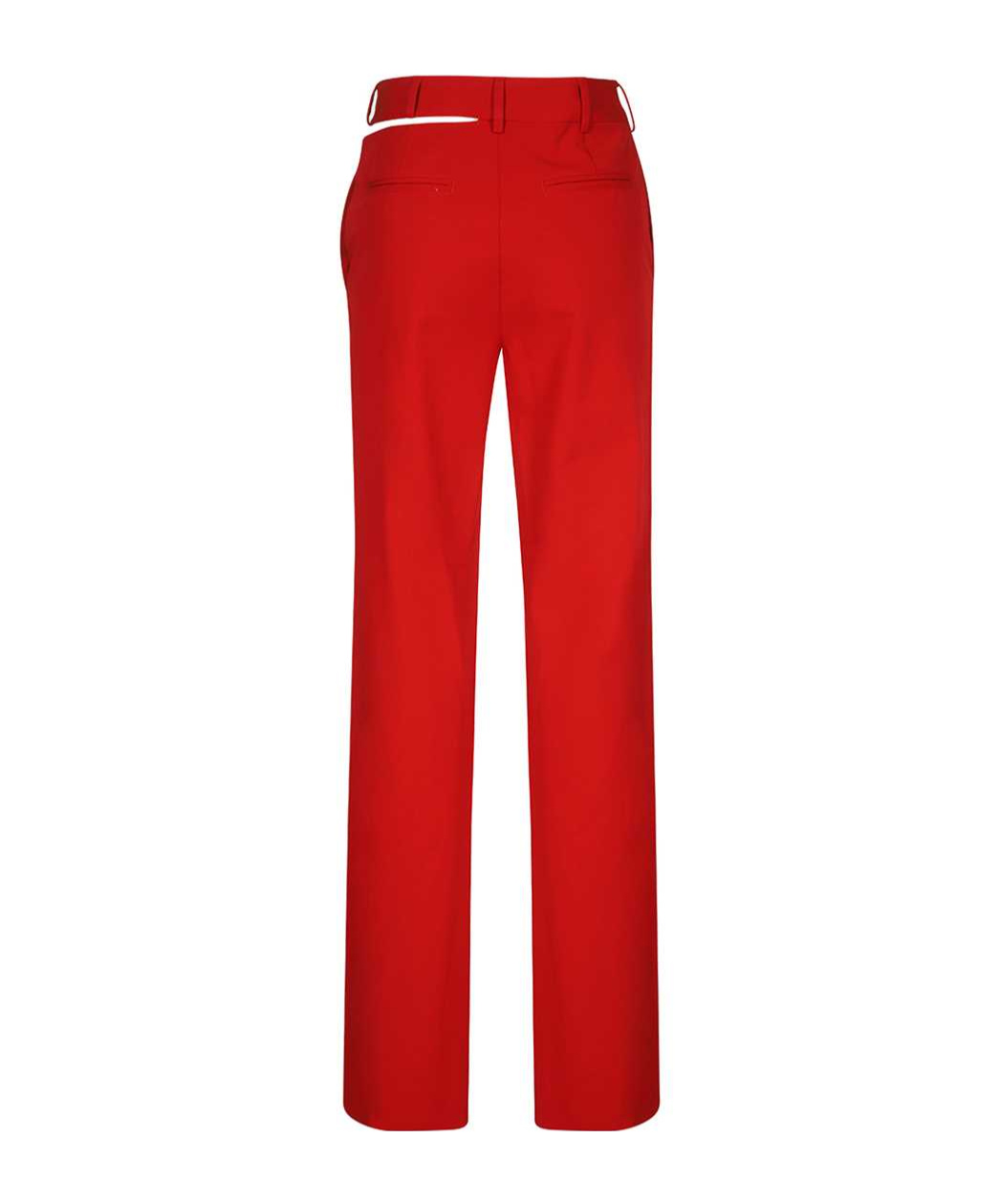 Heron Preston Cut-out Detail Straight-leg Trousers In Red