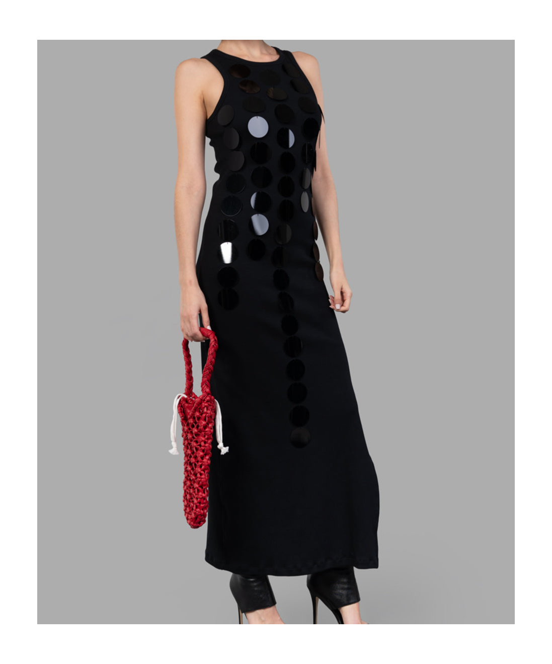 Msgm Sequined Maxi Dress In Black