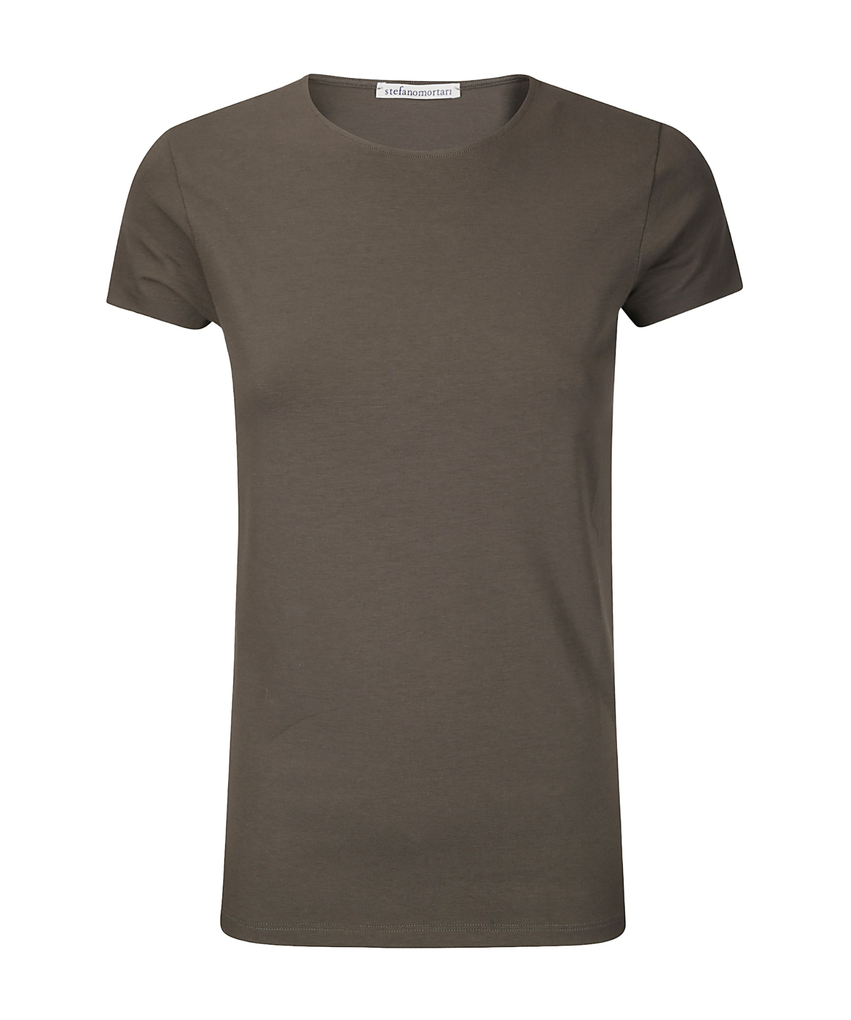 Stefano Mortari Open-necked Black Shirt In Brown