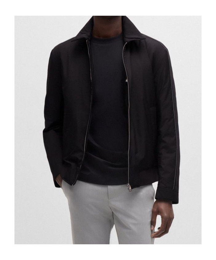 Hugo Boss Long-sleeved Casual Jacket In Black